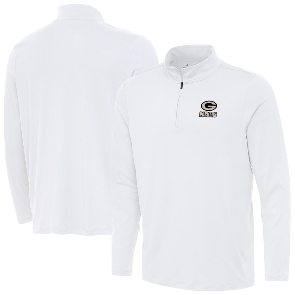 Green Bay Packers Antigua Reprocess Quarter-Zip Top - White discount