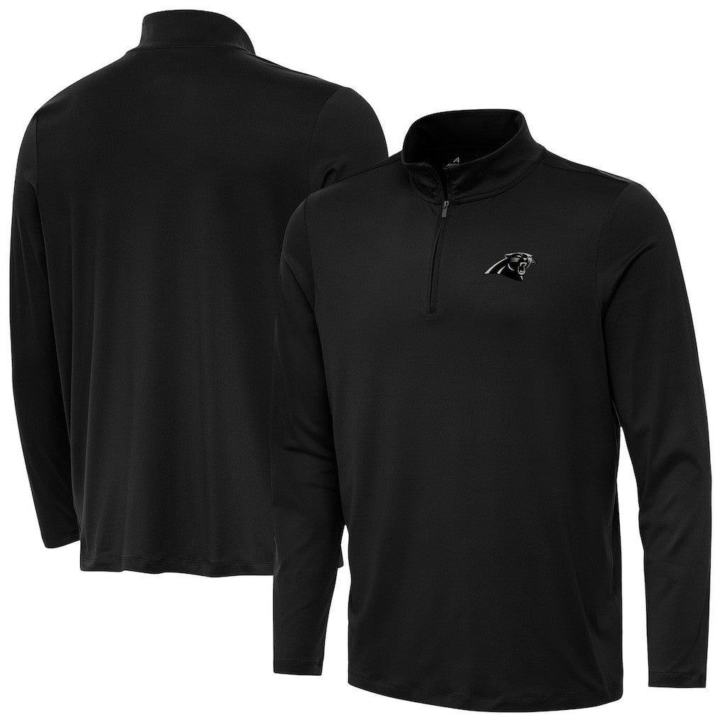Carolina Panthers Antigua Reprocess Quarter-Zip Top - Black online