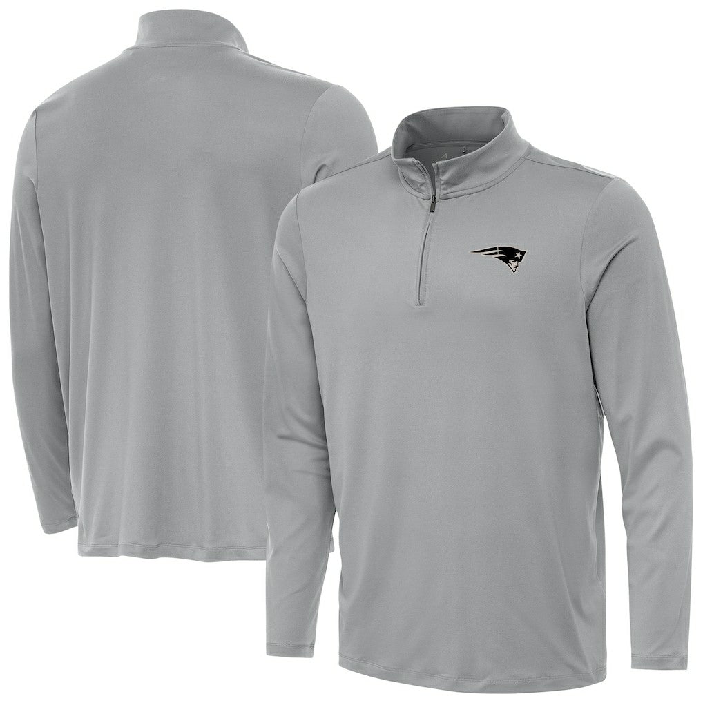New England Patriots Antigua Reprocess Quarter-Zip Top - Gray sale