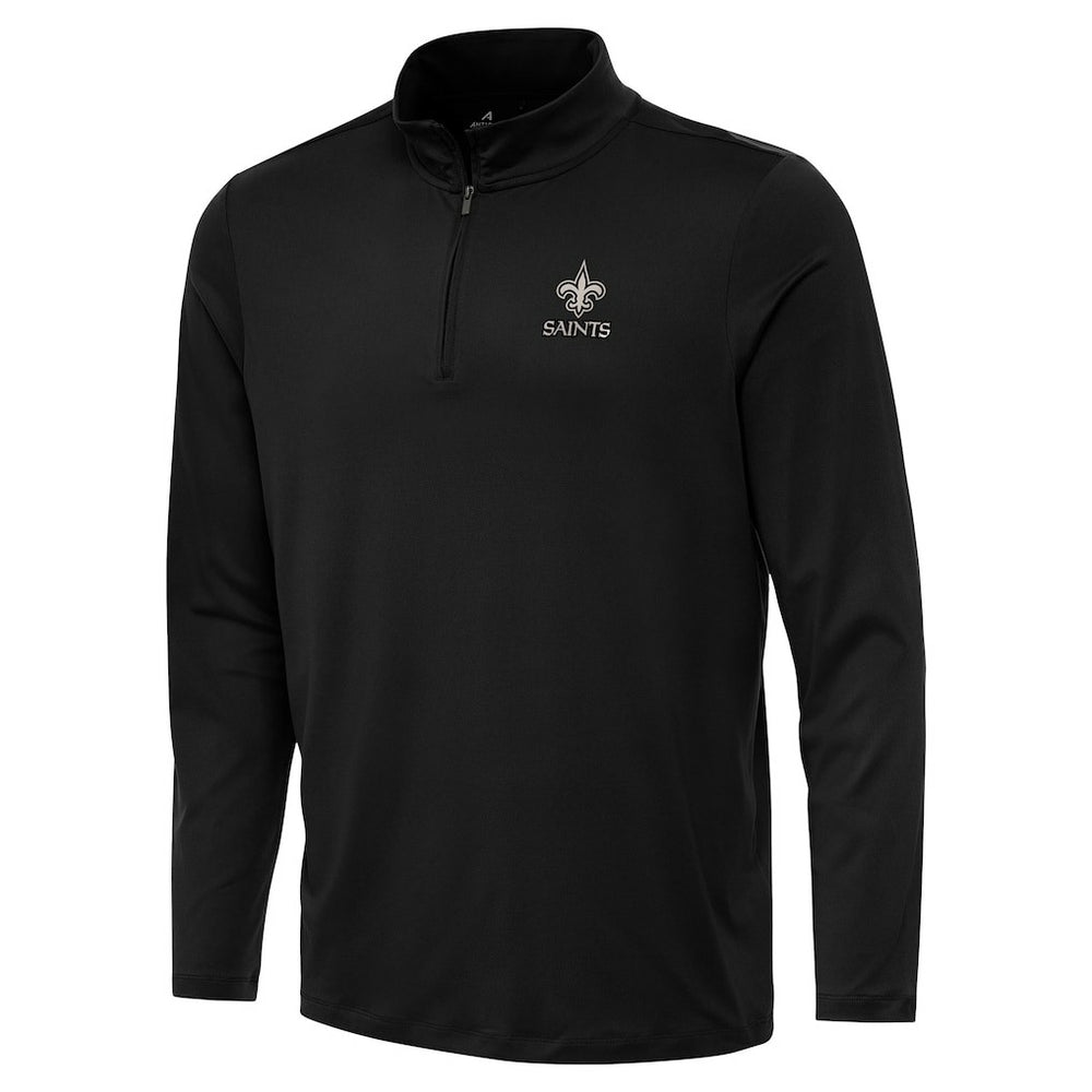 New Orleans Saints Antigua Reprocess Quarter-Zip Top - Black outlet