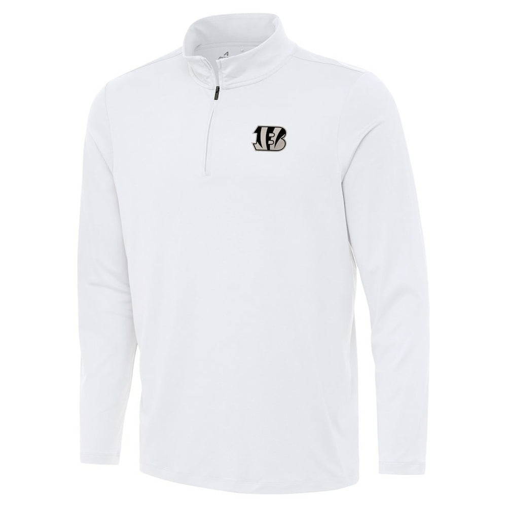Cincinnati Bengals Antigua Reprocess Quarter-Zip Top - White cheap