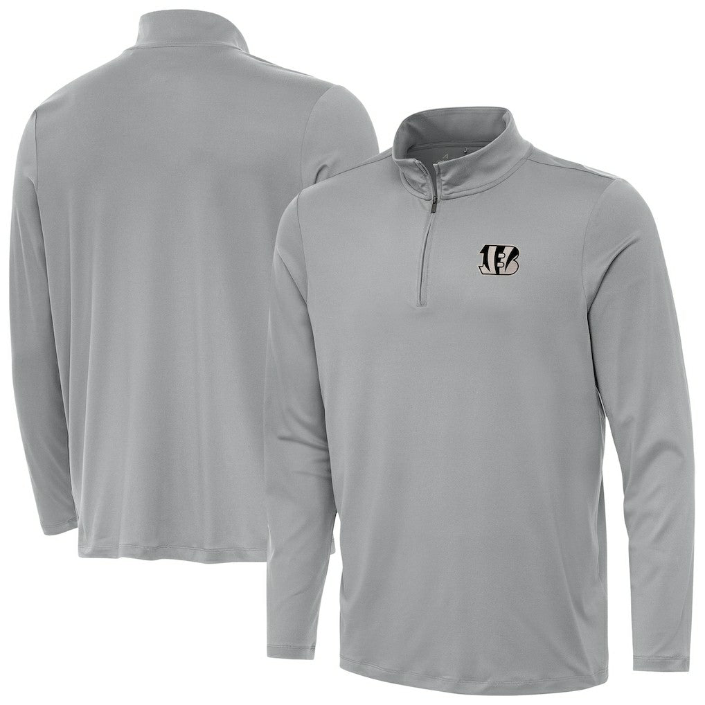 Cincinnati Bengals Antigua Reprocess Quarter-Zip Top - Gray outlet