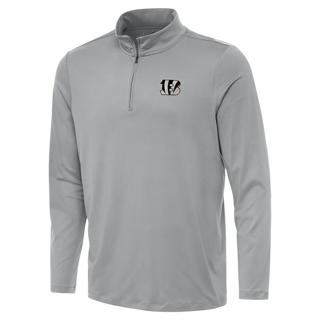 Cincinnati Bengals Antigua Reprocess Quarter-Zip Top - Gray outlet