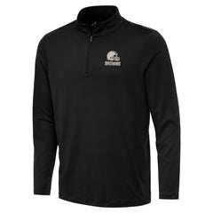 Cleveland Browns Antigua Reprocess Quarter-Zip Top - Black sale