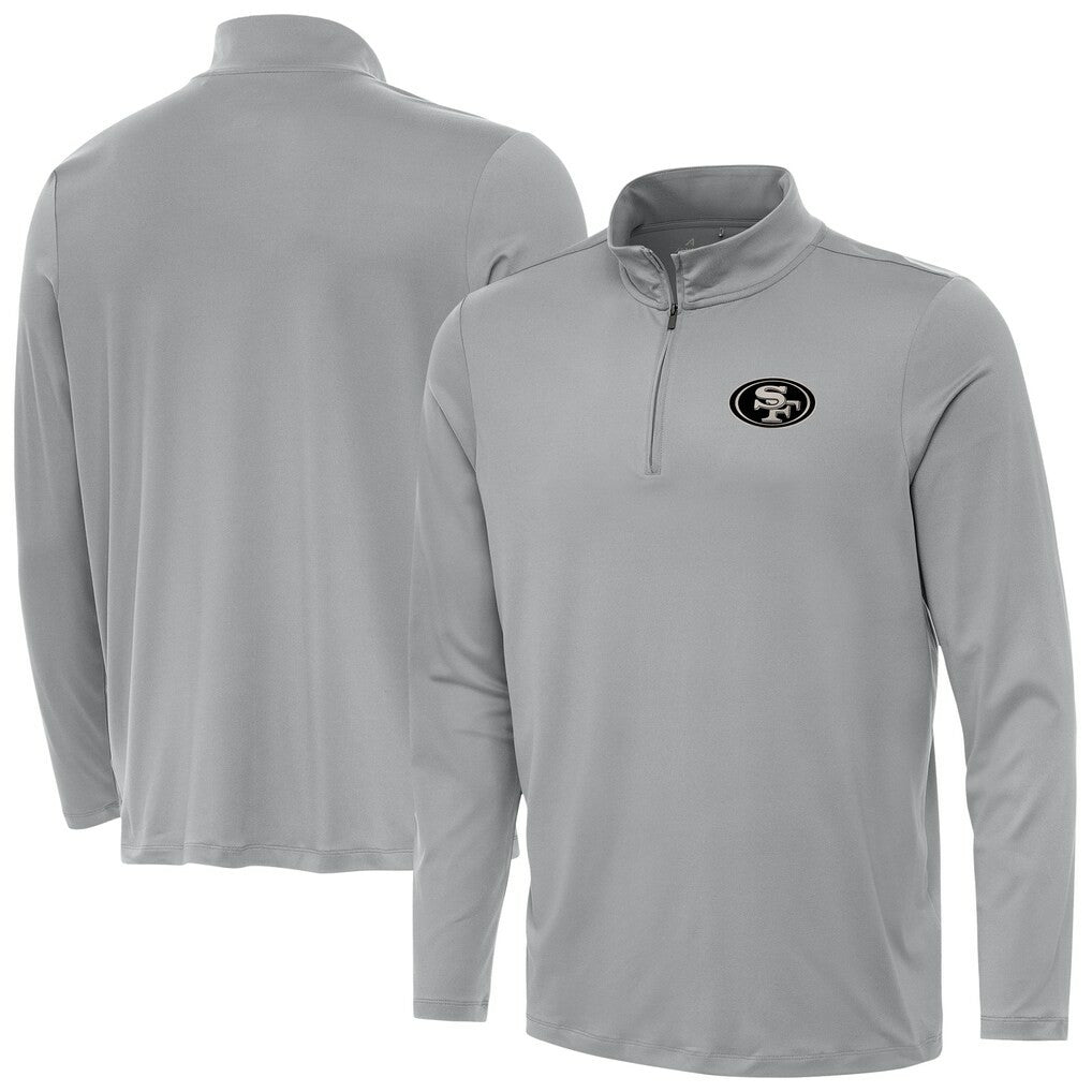 San Francisco 49ers Antigua Reprocess Quarter-Zip Top - Gray sale