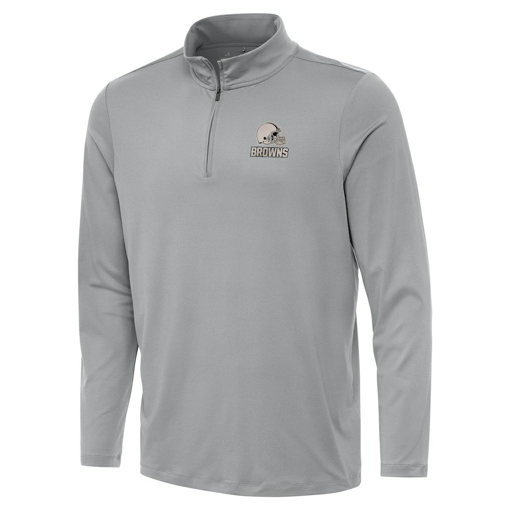 Cleveland Browns Antigua Reprocess Quarter-Zip Top - Gray outlet