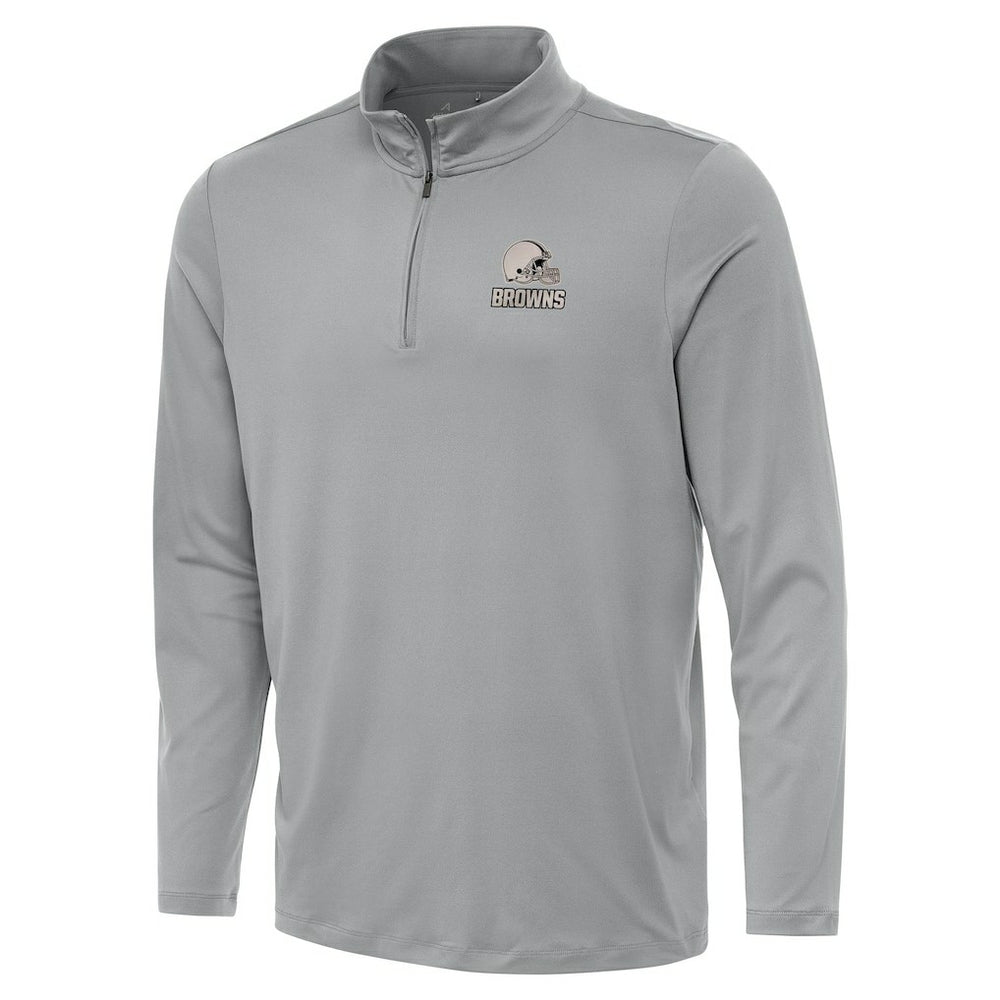 Cleveland Browns Antigua Reprocess Quarter-Zip Top - Gray outlet