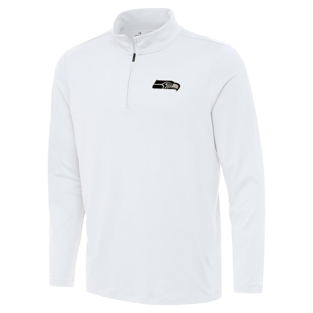 Seattle Seahawks Antigua Reprocess Quarter-Zip Top - White sale