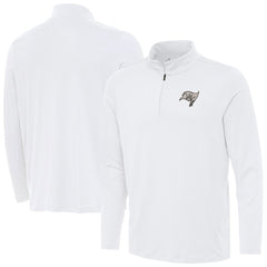 Tampa Bay Buccaneers Antigua Reprocess Quarter-Zip Top - White discount