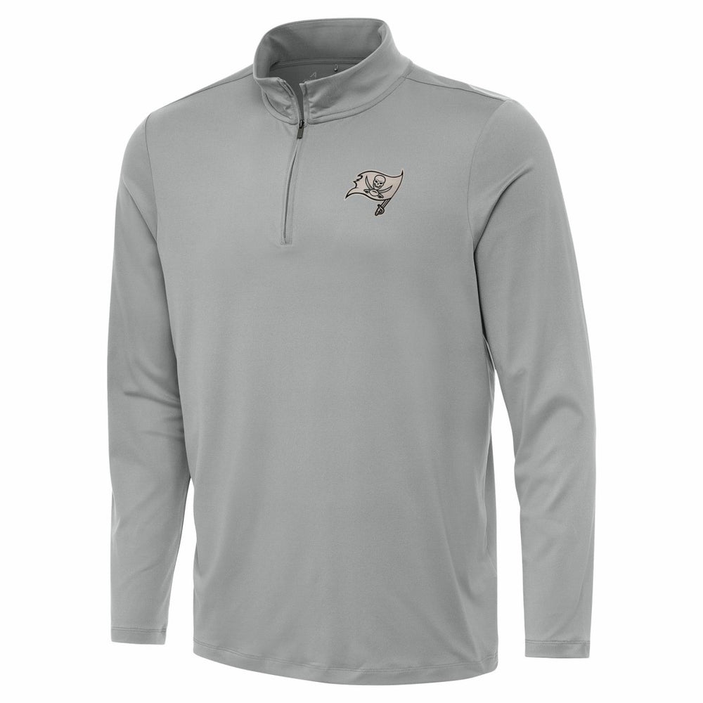 Tampa Bay Buccaneers Antigua Reprocess Quarter-Zip Top - Gray cheap