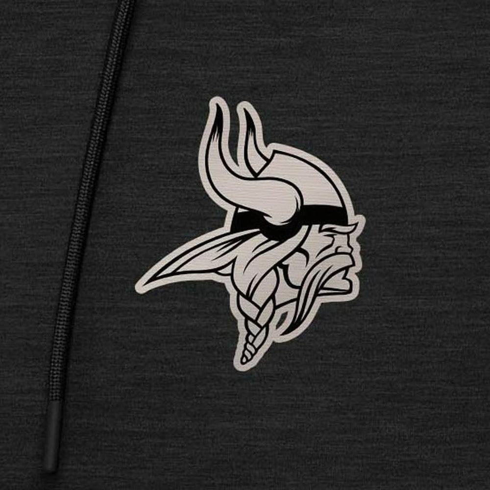 Minnesota Vikings Antigua Spikes Raglan Quarter-Zip Hoodie - Heather Black online