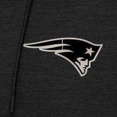 New England Patriots Antigua Spikes Raglan Quarter-Zip Hoodie - Heather Black discount