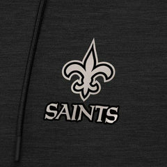 New Orleans Saints Antigua Spikes Raglan Quarter-Zip Hoodie - Heather Black cheap