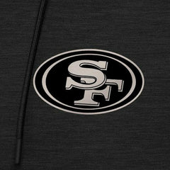 San Francisco 49ers Antigua Spikes Raglan Quarter-Zip Hoodie - Heather Black online