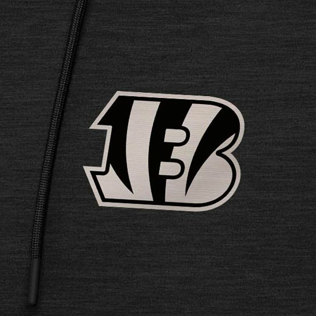 Cincinnati Bengals Antigua Spikes Raglan Quarter-Zip Hoodie - Heather Black online