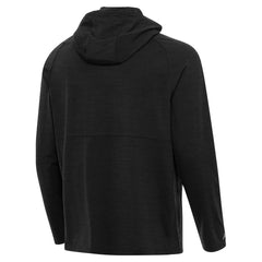 Cleveland Browns Antigua Spikes Raglan Quarter-Zip Hoodie - Heather Black discount