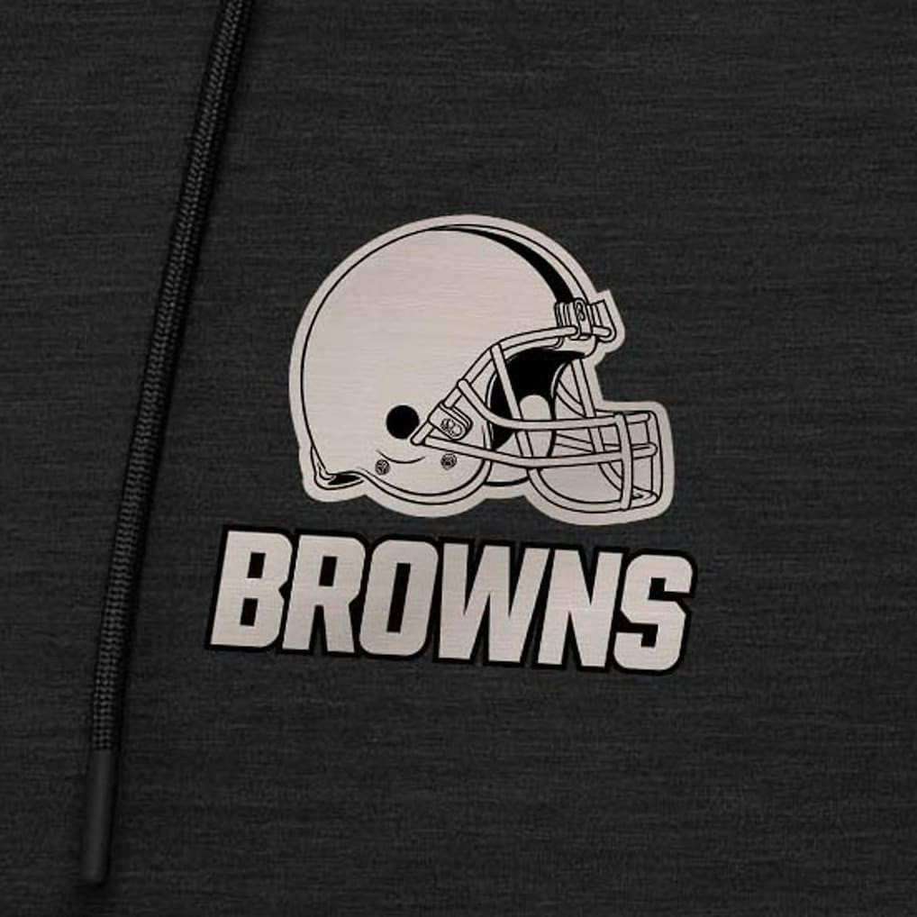 Cleveland Browns Antigua Spikes Raglan Quarter-Zip Hoodie - Heather Black discount