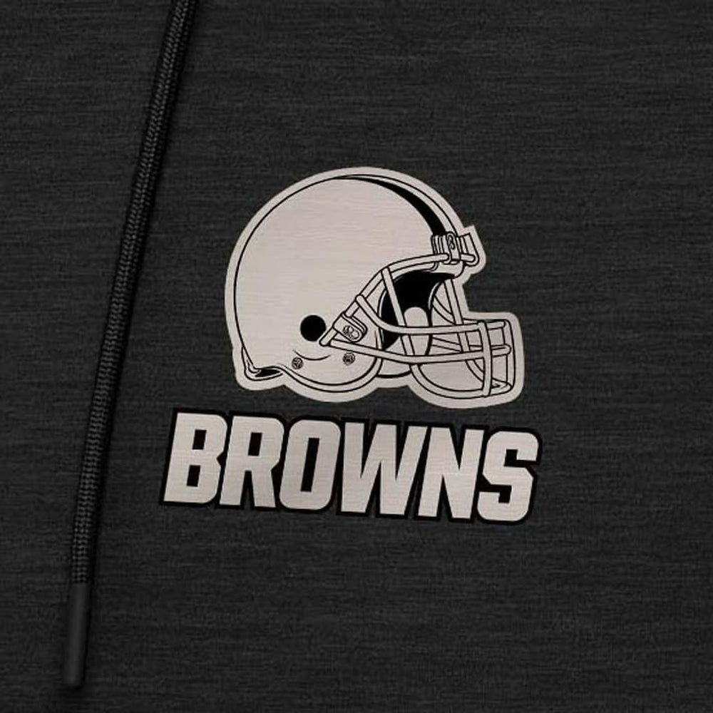 Cleveland Browns Antigua Spikes Raglan Quarter-Zip Hoodie - Heather Black discount
