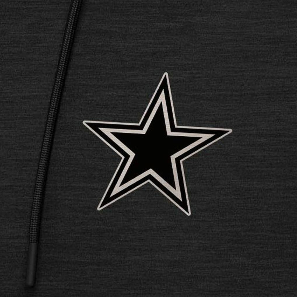Dallas Cowboys Antigua Spikes Raglan Quarter-Zip Hoodie - Heather Black discount