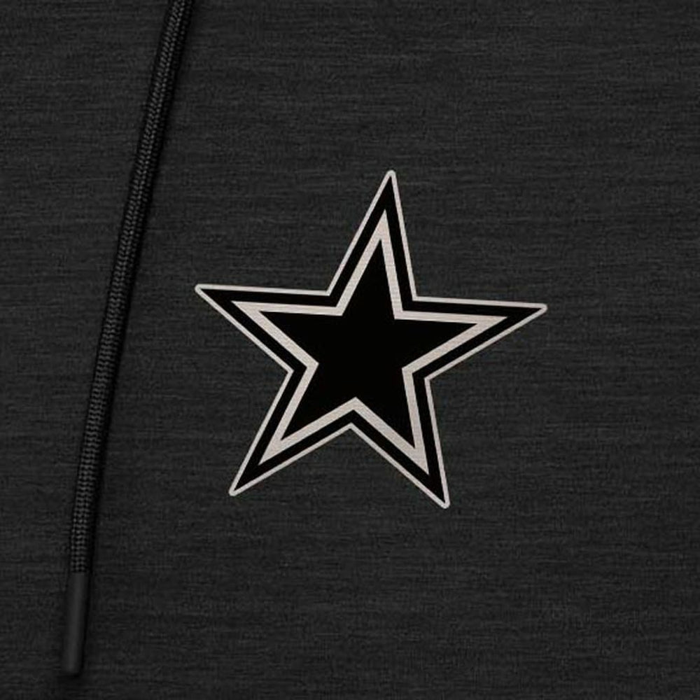 Dallas Cowboys Antigua Spikes Raglan Quarter-Zip Hoodie - Heather Black discount