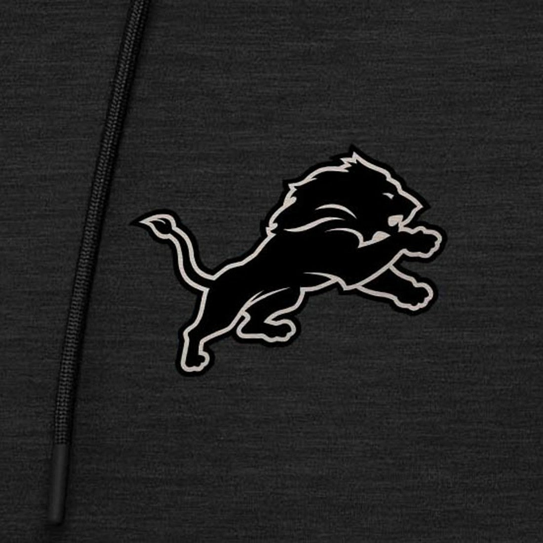 Detroit Lions Antigua Spikes Raglan Quarter-Zip Hoodie - Heather Black cheap