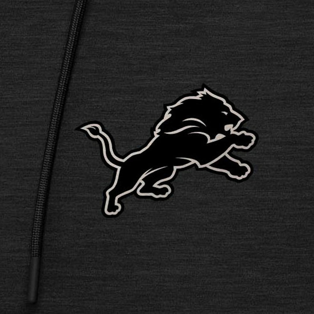 Detroit Lions Antigua Spikes Raglan Quarter-Zip Hoodie - Heather Black cheap