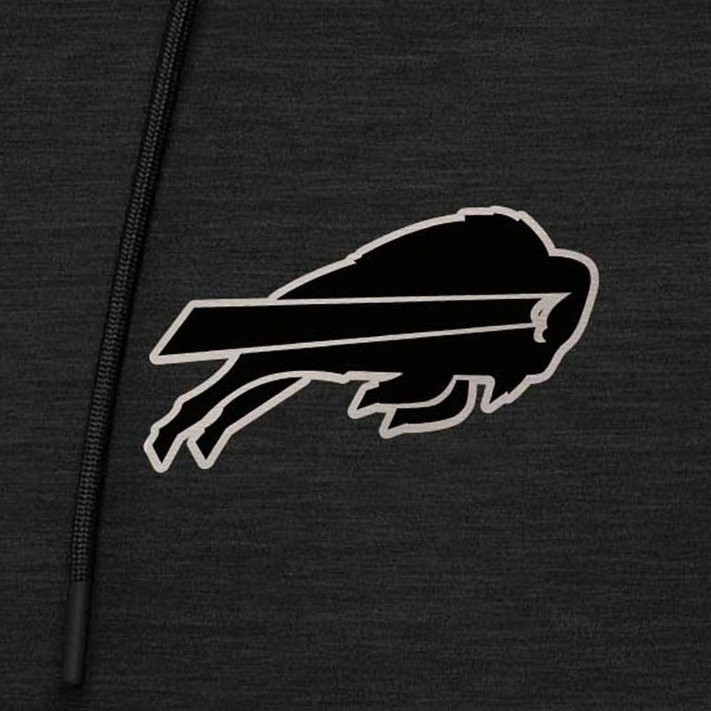 Buffalo Bills Antigua Spikes Raglan Quarter-Zip Hoodie - Heather Black for sale