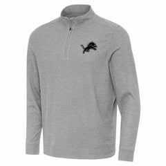 Detroit Lions Antigua Subtle Quarter-Zip Top - Heather Gray cheap
