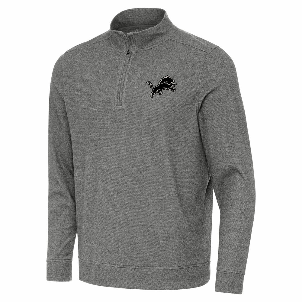 Detroit Lions Antigua Subtle Quarter-Zip Top - Heather Black for sale
