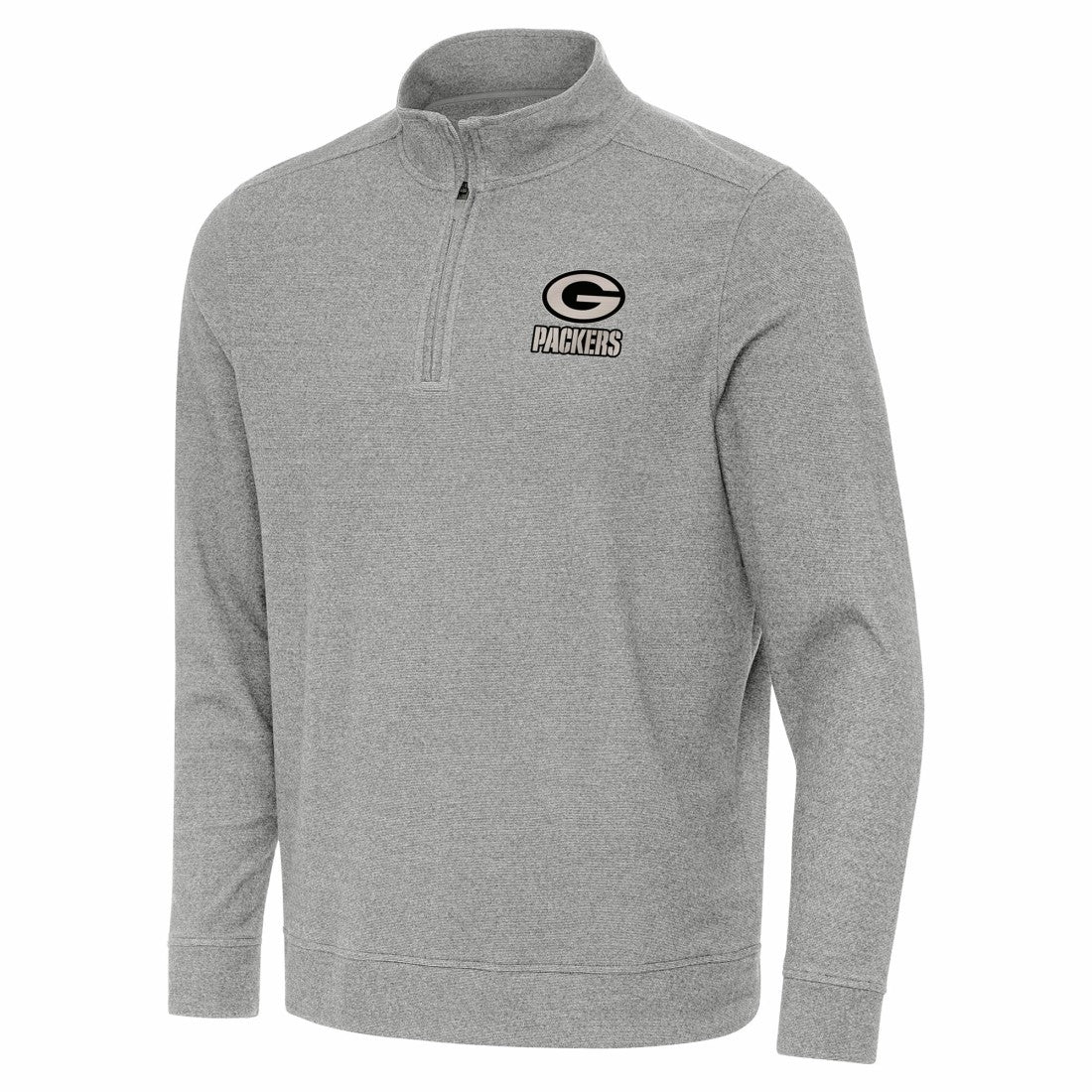 Green Bay Packers Antigua Subtle Quarter-Zip Top - Heather Gray discount