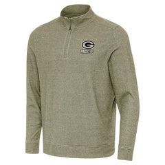 Green Bay Packers Antigua Subtle Quarter-Zip Top - Heather Olive discount