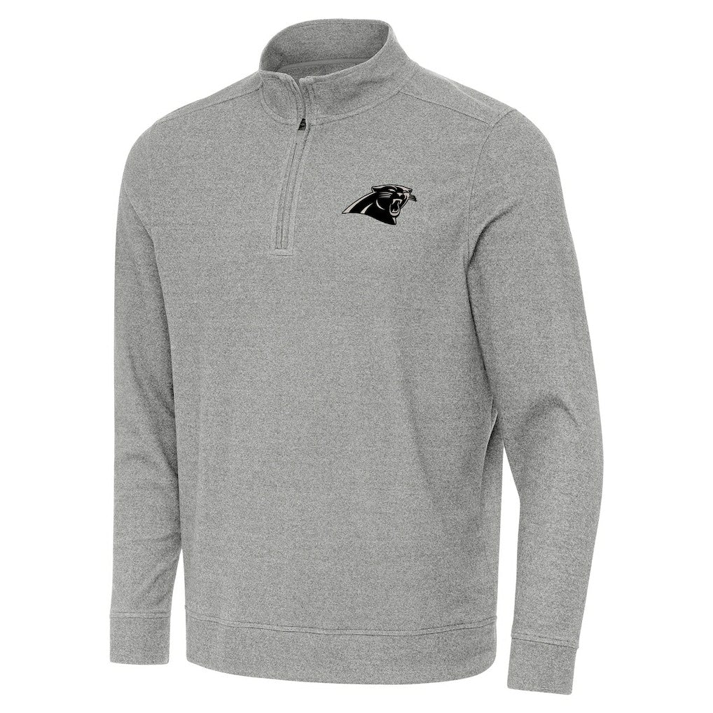 Carolina Panthers Antigua Subtle Quarter-Zip Top - Heather Gray sale