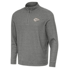 Kansas City Chiefs Antigua Subtle Quarter-Zip Top - Heather Black discount