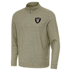 Las Vegas Raiders Antigua Subtle Quarter-Zip Top - Heather Olive discount