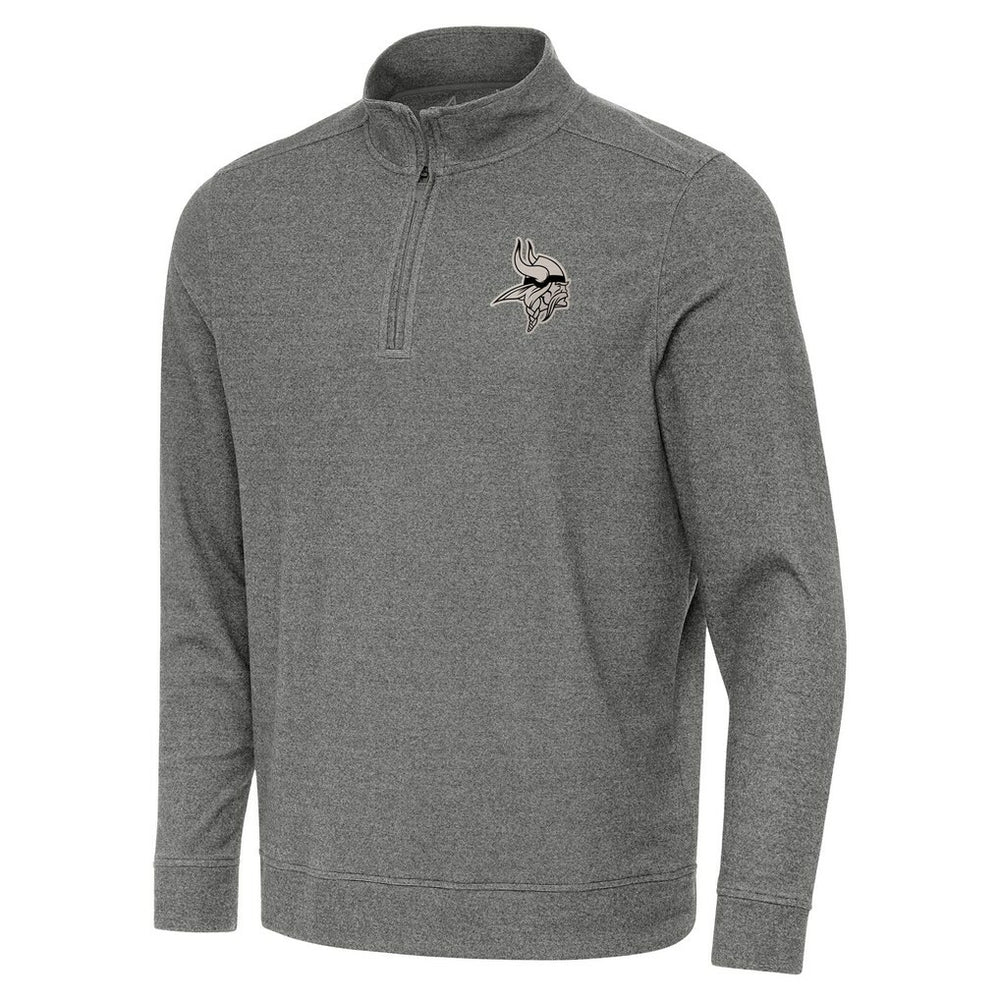 Minnesota Vikings Antigua Subtle Quarter-Zip Top - Heather Black discount