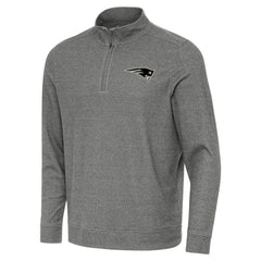 New England Patriots Antigua Subtle Quarter-Zip Top - Heather Black online