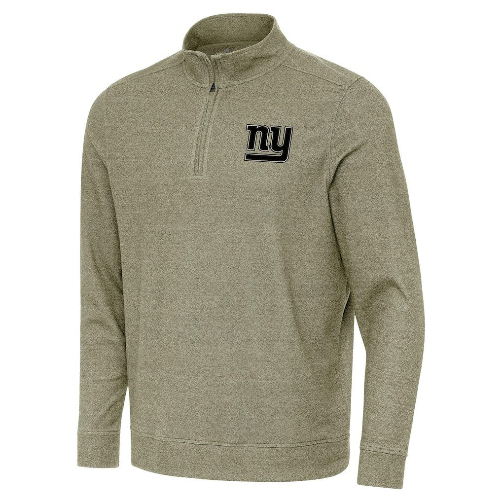 New York Giants Antigua Subtle Quarter-Zip Top - Heather Olive outlet