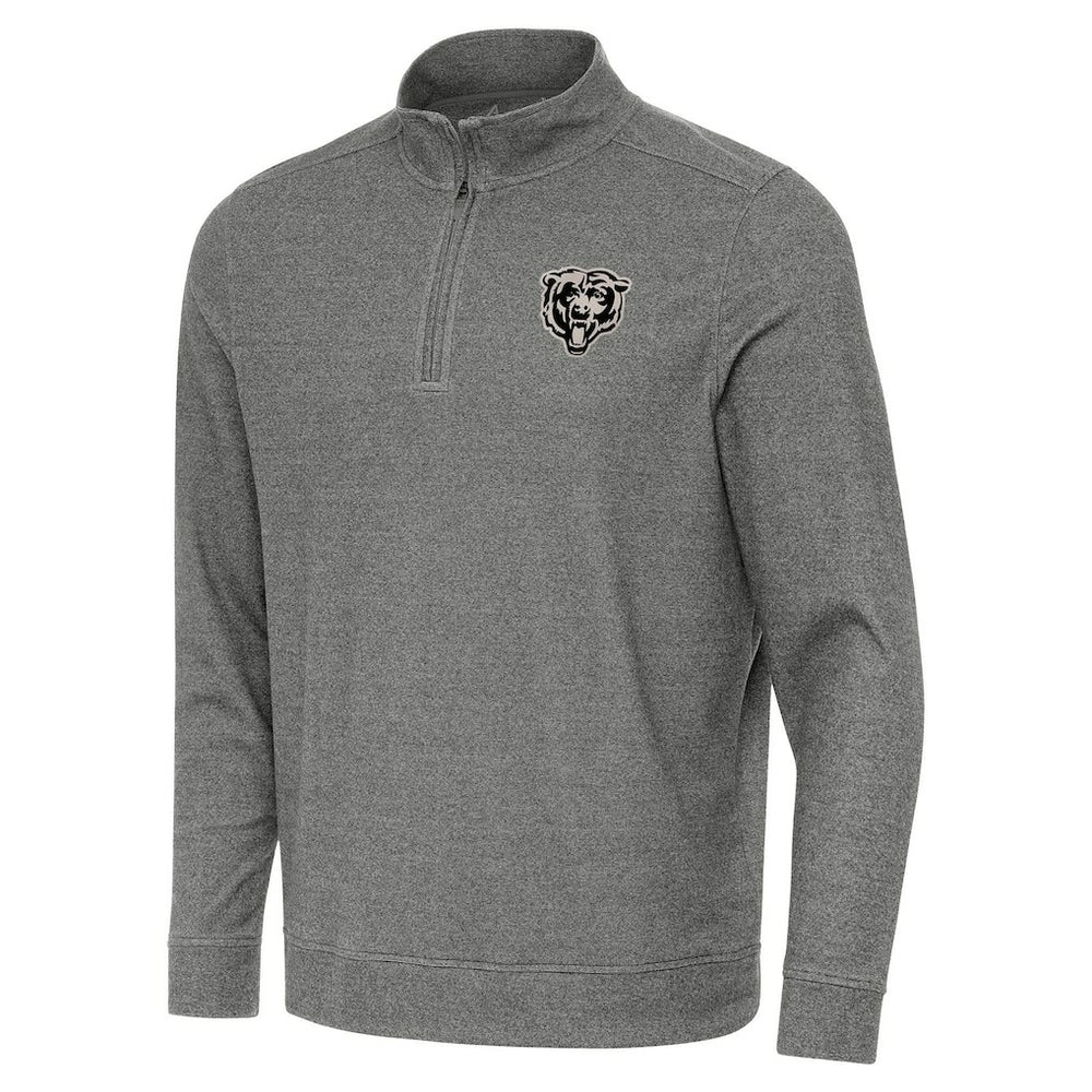 Chicago Bears Antigua Subtle Quarter-Zip Top - Heather Black discount