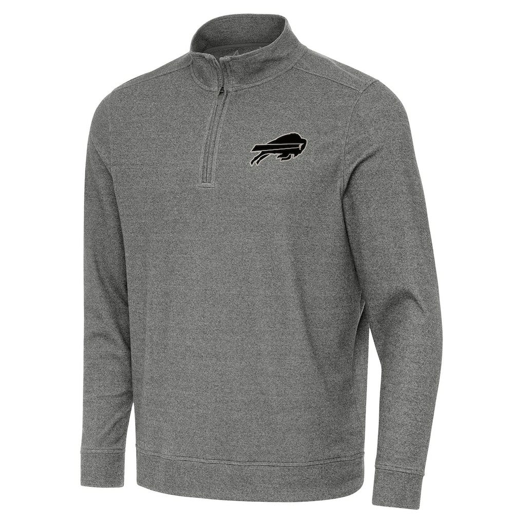 Buffalo Bills Antigua Subtle Quarter-Zip Top - Heather Black on sale