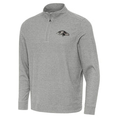 Baltimore Ravens Antigua Subtle Quarter-Zip Top - Heather Gray discount