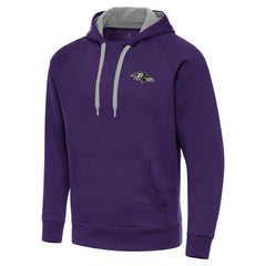 Baltimore Ravens Antigua Brushed Carbon Victory Pullover Hoodie - Purple sale