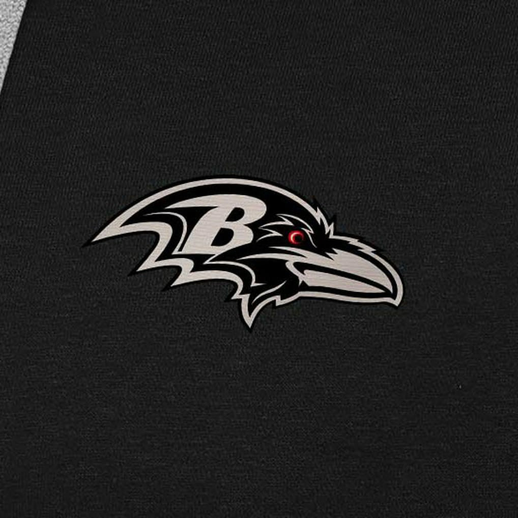 Baltimore Ravens Antigua Brushed Carbon Victory Pullover Hoodie - Black for sale