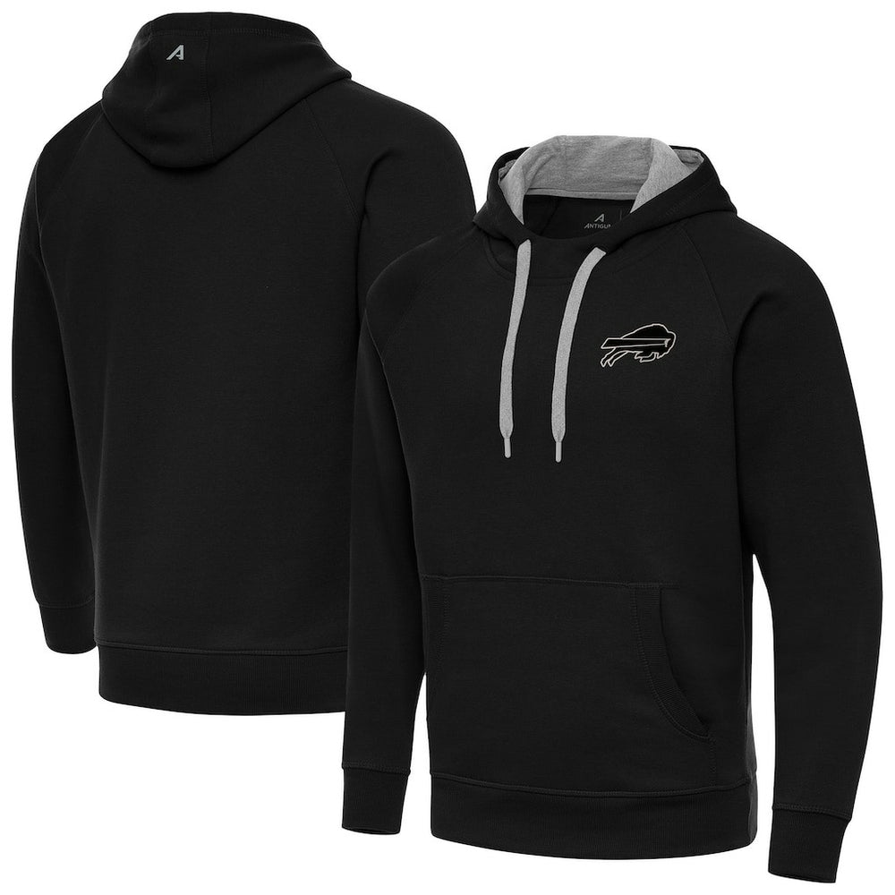 Buffalo Bills Antigua Brushed Carbon Victory Pullover Hoodie - Black sale