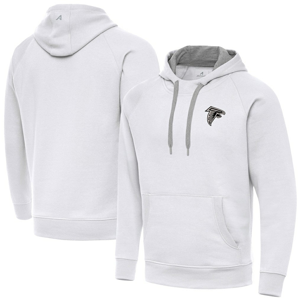 Atlanta Falcons Antigua Brushed Carbon Victory Pullover Hoodie - White sale