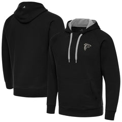 Atlanta Falcons Antigua Brushed Carbon Victory Pullover Hoodie - Black for sale