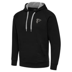 Atlanta Falcons Antigua Brushed Carbon Victory Pullover Hoodie - Black for sale
