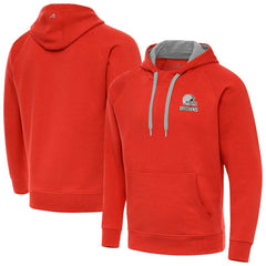 Cleveland Browns Antigua Brushed Carbon Victory Pullover Hoodie - Orange sale