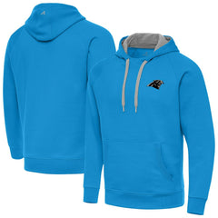 Carolina Panthers Antigua Brushed Carbon Victory Pullover Hoodie - Blue for sale