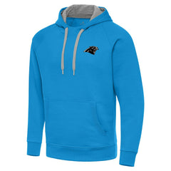 Carolina Panthers Antigua Brushed Carbon Victory Pullover Hoodie - Blue for sale