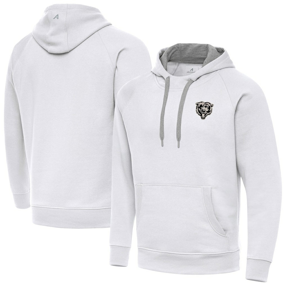 Chicago Bears Antigua Brushed Carbon Victory Pullover Hoodie - White cheap